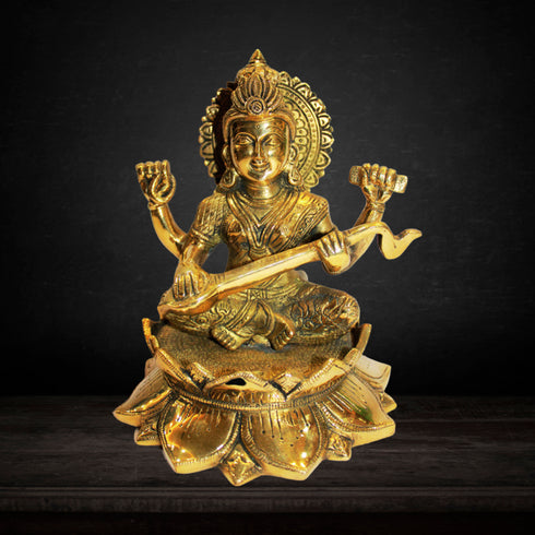 Brass Saraswati Ji Statue 3058g